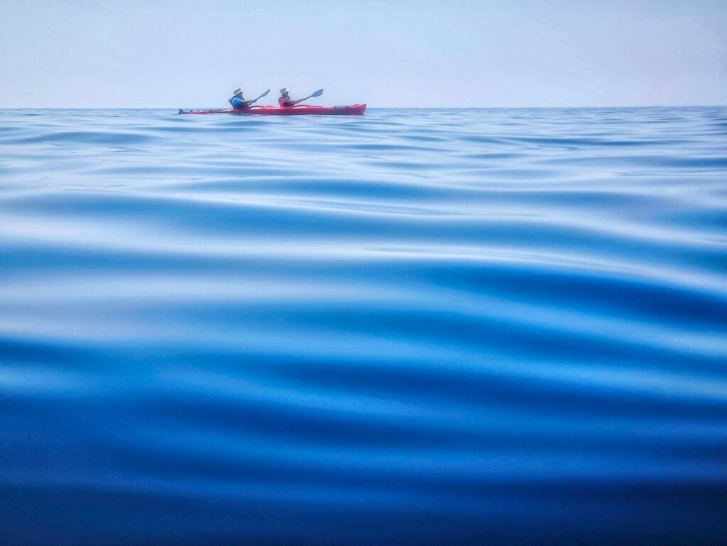 Kayaking in a Calm Adriatic Sea in Hvar
